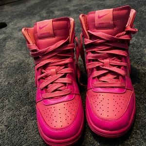 in very good condition only worn once.  pink .  without a box .  Nike AMBSH